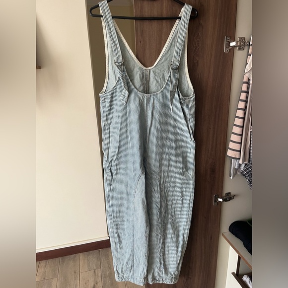 Women’s We The Free High Roller Light denim Stripe Jumpsuit - Picture 6 of 9